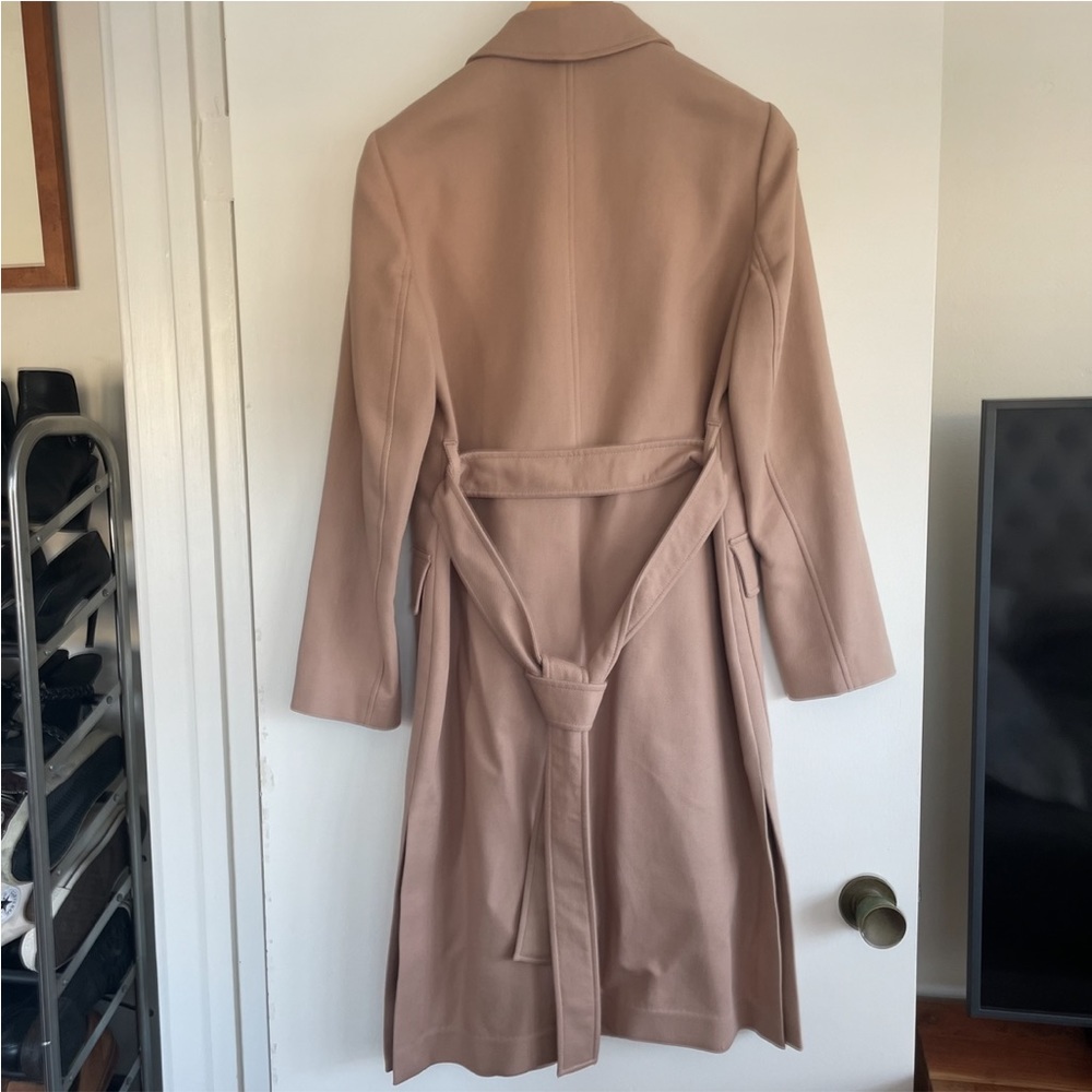 Ann Taylor Blush Nude Belted Coat Jacket - Picture 5 of 6